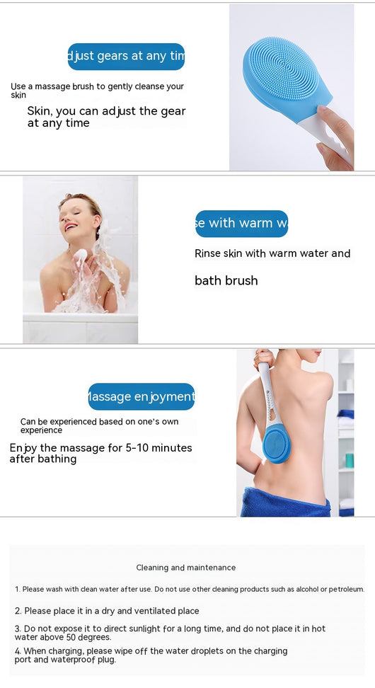 Cepillo de Baño Masajeador Eléctrico para Limpieza Corporal - Image 8