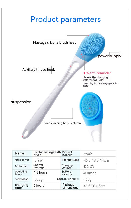Cepillo de Baño Masajeador Eléctrico para Limpieza Corporal - Image 15