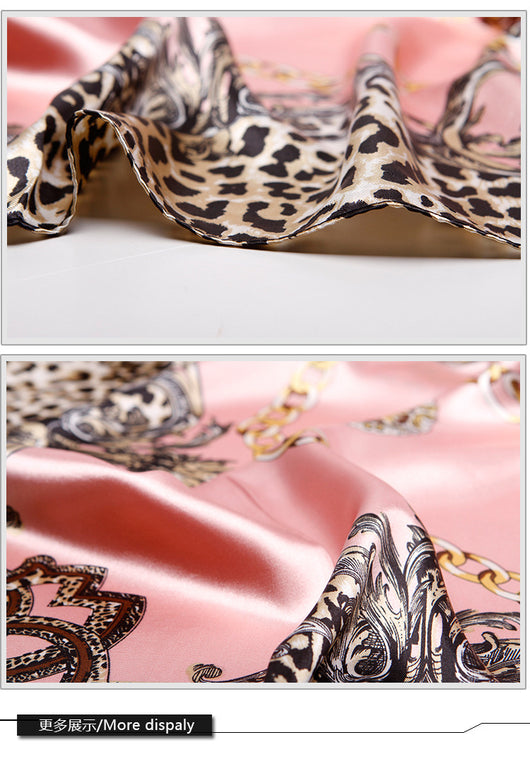Pañuelo Cuadrado Estampado Leopardo Estilo Europeo - Image 57