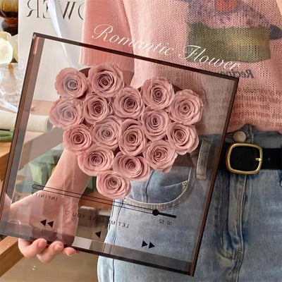 Caja Acrílica Transparente con Flores Eternas - Regalo Romántico para San Valentín - Image 9