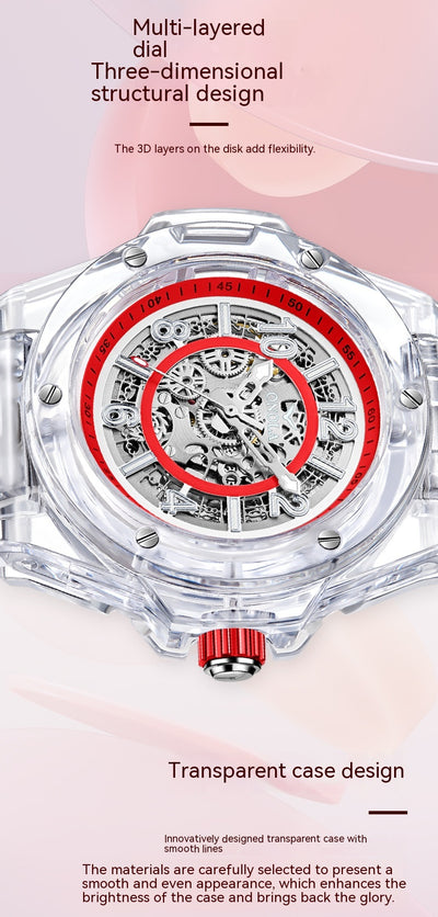 Reloj Automático Mecánico para Hombre Resistente al Agua con Esfera Transparente - Image 31