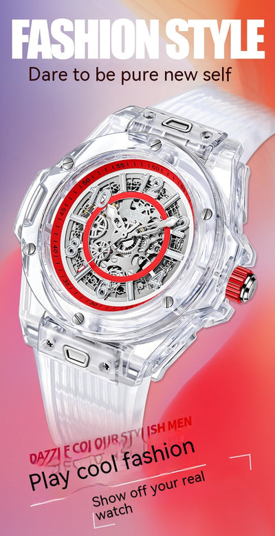 Reloj Automático Mecánico para Hombre Resistente al Agua con Esfera Transparente - Image 38