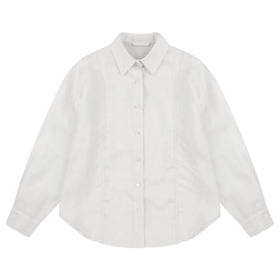 Blusa Lino Bordado Hueco Francés Suelta Manga Larga - Image 16