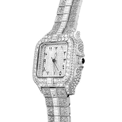 Reloj Cuadrado para Hombre con Diamantes y Diseño Graffiti - Image 17