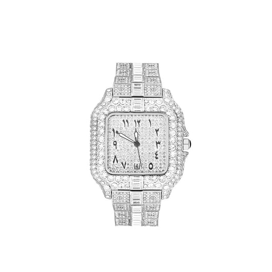 Reloj Cuadrado para Hombre con Diamantes y Diseño Graffiti - Image 18