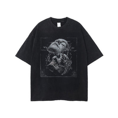 Playera Hip Hop Calavera Negra de Alto Impacto para Hombre - Image 24