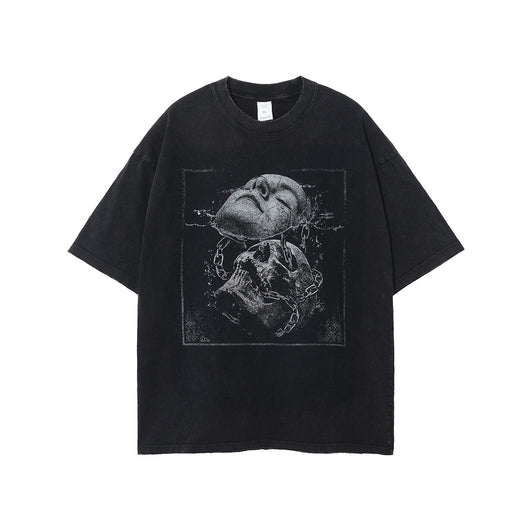 Playera Hip Hop Calavera Negra de Alto Impacto para Hombre - Image 24