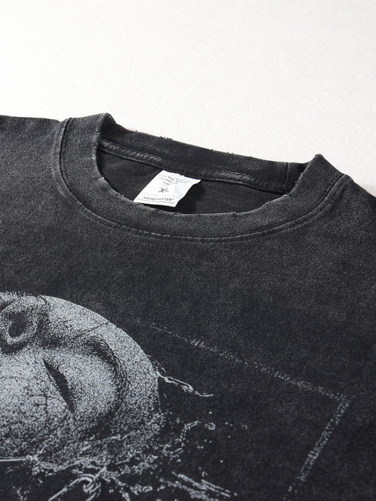 Playera Hip Hop Calavera Negra de Alto Impacto para Hombre - Image 32