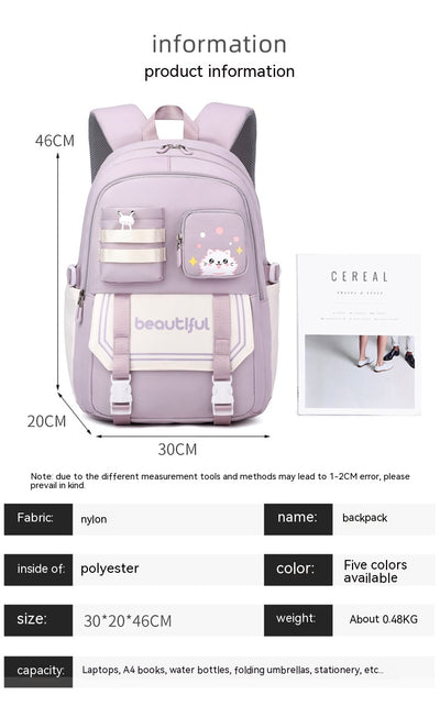 Mochila Escolar de Gran Capacidad para Niñas de Primaria - Diseño Lindo - Image 18