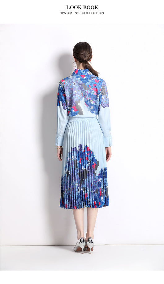 Conjunto Elegante: Blusa con Lazo y Falda Plisada - Image 19