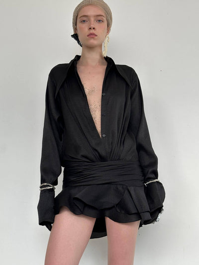 Vestido Camisero Hoja de Loto para Mujer - Image 14