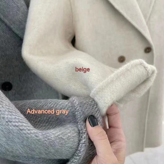 Abrigo de Lana Reversible Doble Cara Camello - Diseño Minimalista Versátil - Image 11