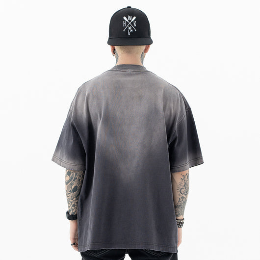 Camiseta Oversize Tie-Dye Degradado Retro Casual - Image 11