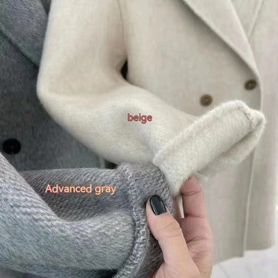 Abrigo de Lana Reversible Doble Cara Camello - Diseño Minimalista Versátil - Image 17