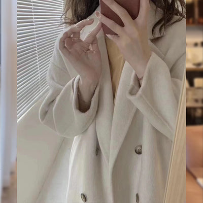 Abrigo de Lana Reversible Doble Cara Camello - Diseño Minimalista Versátil - Image 19