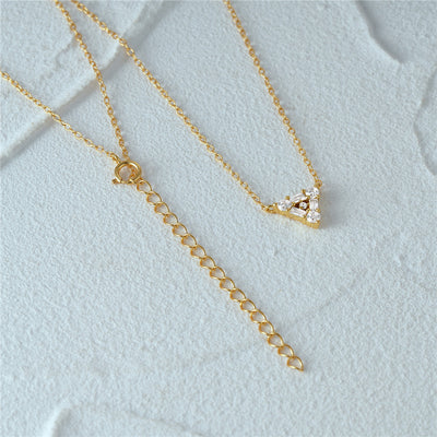 Collar Corto de Plata S925 Personalizado con Diamante Triangular para Mujer - Image 11
