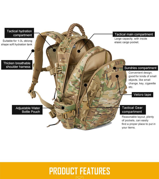 Mochila Táctica Camuflaje Profesional - Image 11