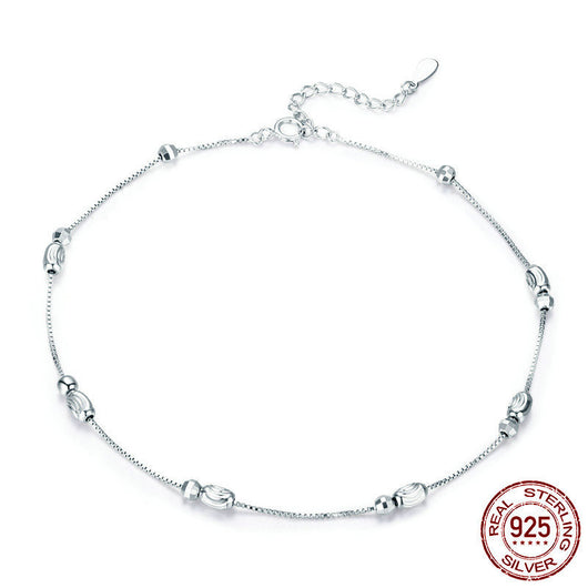 Pulsera Tobillera de Plata Esterlina Plateada - Diseño DIY Elegante - Image 6