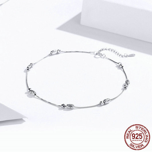 Pulsera Tobillera de Plata Esterlina Plateada - Diseño DIY Elegante - Image 7