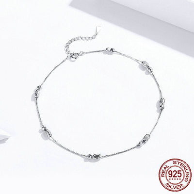 Pulsera Tobillera de Plata Esterlina Plateada - Diseño DIY Elegante - Image 8
