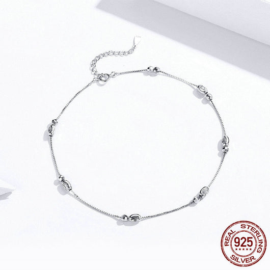 Pulsera Tobillera de Plata Esterlina Plateada - Diseño DIY Elegante - Image 8