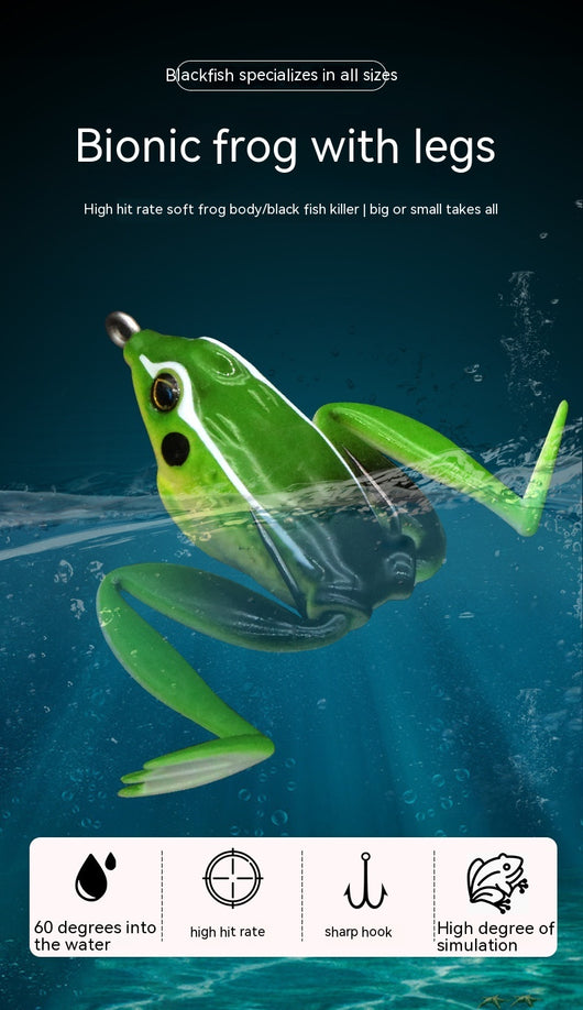 Anzuelo Artificial Bionic Thunder Frog - Doble Gancho para Pesca de Depredadores - Image 8