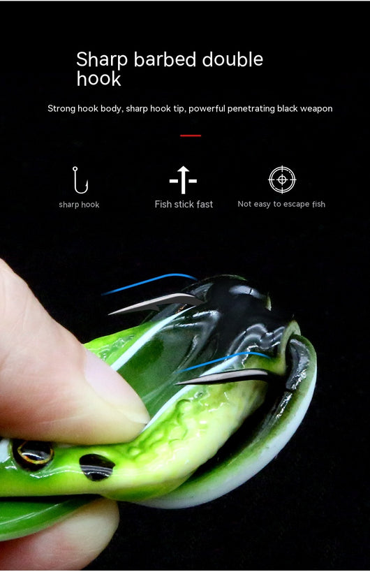 Anzuelo Artificial Bionic Thunder Frog - Doble Gancho para Pesca de Depredadores - Image 14
