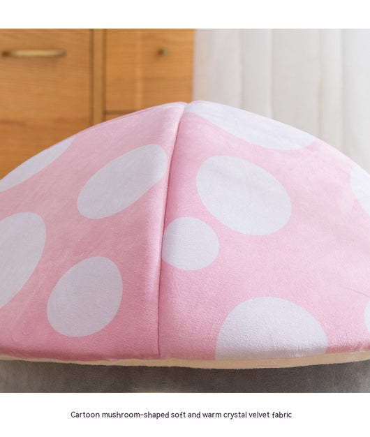 Cama Suave para Mascotas con Diseño de Seta - Removible y Lavable - Image 9