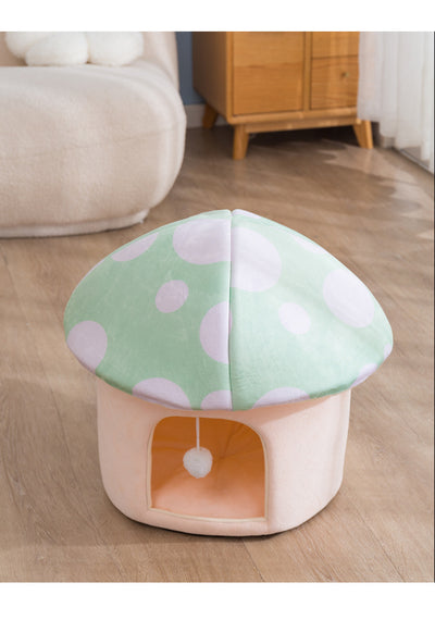 Cama Suave para Mascotas con Diseño de Seta - Removible y Lavable - Image 11