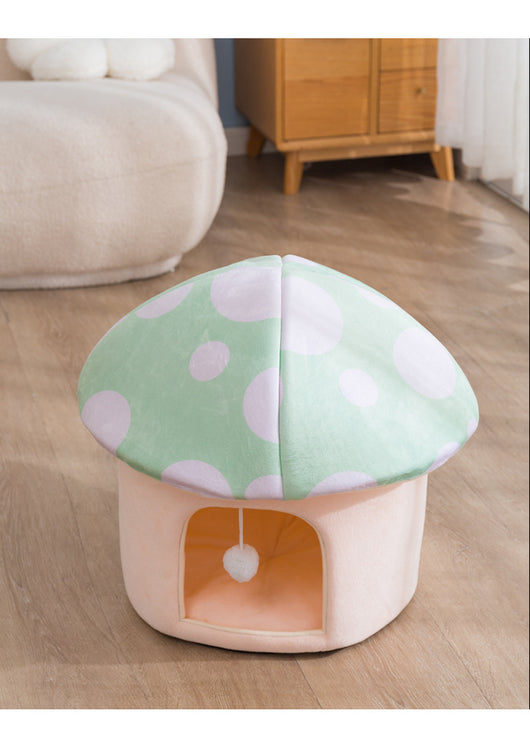 Cama Suave para Mascotas con Diseño de Seta - Removible y Lavable - Image 11