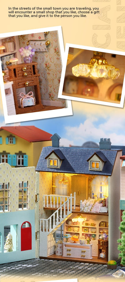 Miniatura de Casa Artesanal de Madera - Colección Adorable para Decorar - Image 36