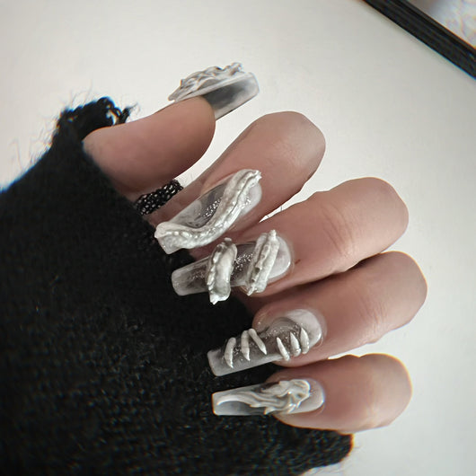 Uñas Postizas Estilo Dragón Chino - Diseño Nacional Elegante con Stickers Decorativos - Image 16