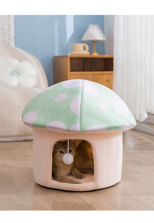 Cama Suave para Mascotas con Diseño de Seta - Removible y Lavable - Image 13