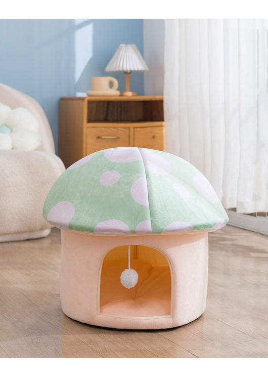 Cama Suave para Mascotas con Diseño de Seta - Removible y Lavable - Image 17