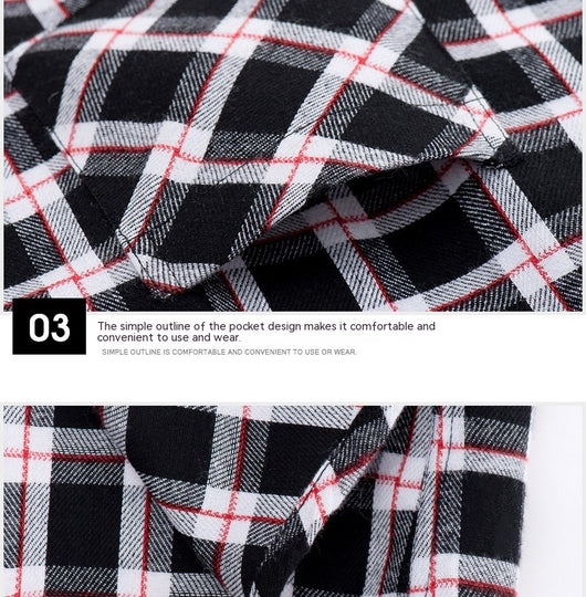 Camisa Casual de Cuadros con Textura Brushed para Hombre - Image 19