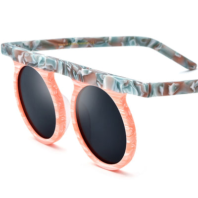 Gafas de Sol Redondas Patchwork Esmerilado Unisex - Image 14
