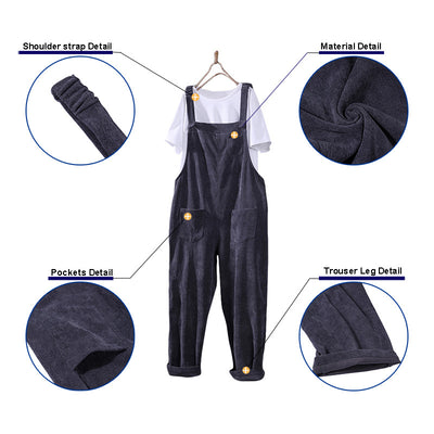 Pantalón Peto de Pana Liso para Mujer - Estilo Casual Versátil - Image 21