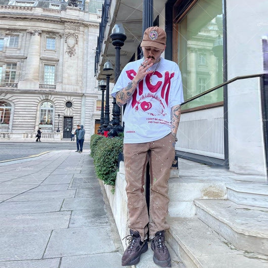 Camiseta Suelta Hip Hop Gótica Harajuku Punk para Hombre Verano - Image 8