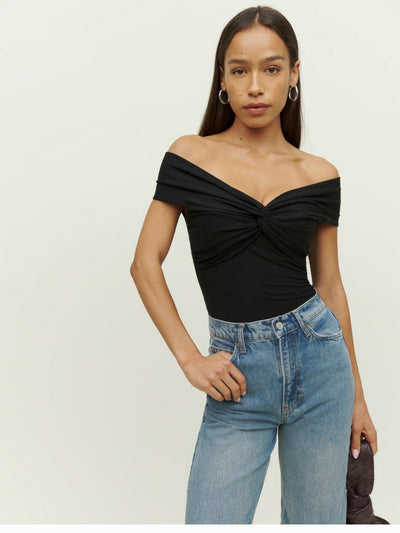 Top Tejido Crop Escote en V Hombros Descubiertos - Ajuste Ceñido Verano - Image 47