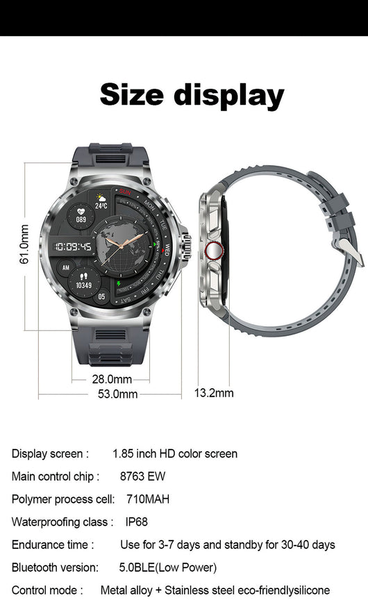 Reloj Inteligente Deportivo con Llamadas Bluetooth, Monitor Cardíaco y Oxígeno - Image 28