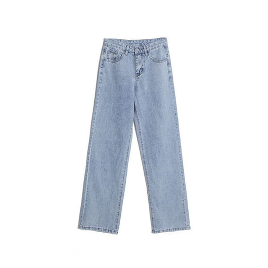 Jeans Cintura Alta Pierna Ancha Efecto Reductor Azul Oscuro para Mujer - Image 11