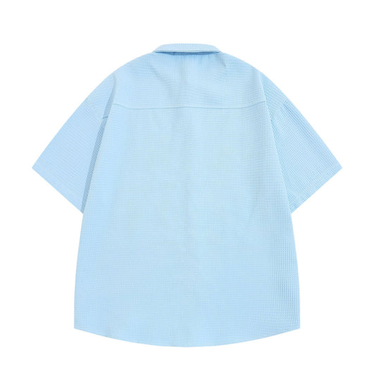 Camisa de Cuadros Retro con Bordado de Osito - Manga Corta Verano - Image 19