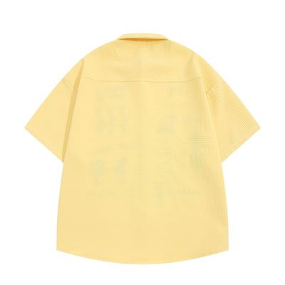 Camisa de Cuadros Retro con Bordado de Osito - Manga Corta Verano - Image 20