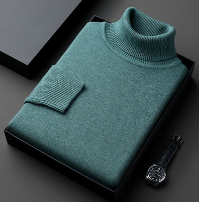 Suéter Cuello Alto Grueso Oversize Casual para Hombre - Image 30