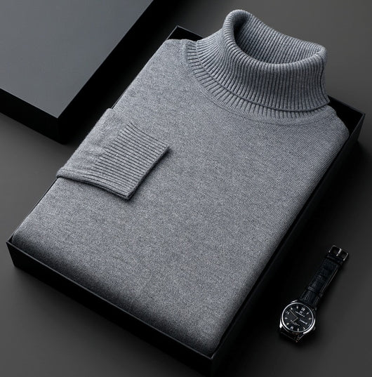 Suéter Cuello Alto Grueso Oversize Casual para Hombre - Image 36