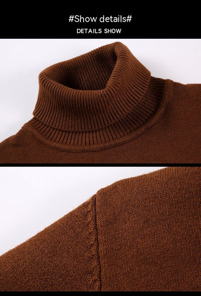 Suéter Cuello Alto Grueso Oversize Casual para Hombre - Image 42