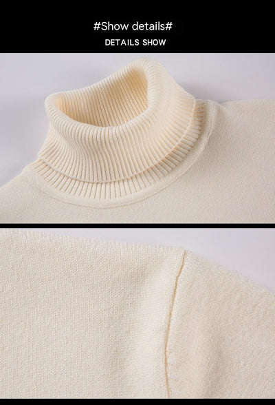 Suéter Cuello Alto Grueso Oversize Casual para Hombre - Image 44