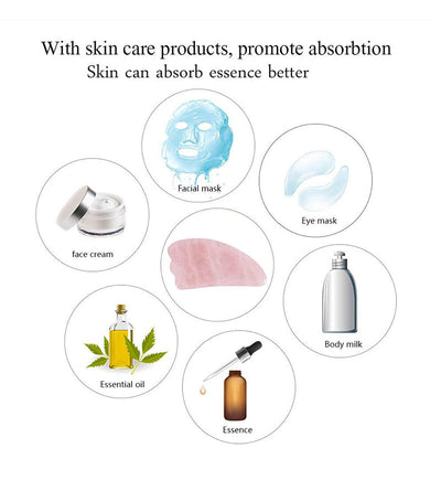 Herramienta Gua Sha de Cuarzo Rosa Natural para Masaje Facial y Corporal - Image 23