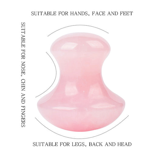 Herramienta Gua Sha de Cuarzo Rosa Natural para Masaje Facial y Corporal - Image 24
