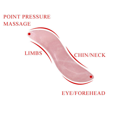 Herramienta Gua Sha de Cuarzo Rosa Natural para Masaje Facial y Corporal - Image 28